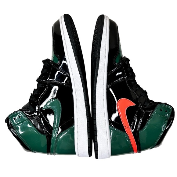 SoleFly x Jordan 1 Retro High Sneakers Patent Art Basel Miami  Black SZ. 8.5 - Picture 3 of 16